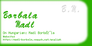 borbala madl business card